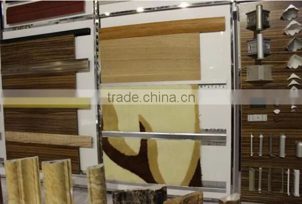 elegant looking aluminium wood grain floor trim floor transition cover strip
