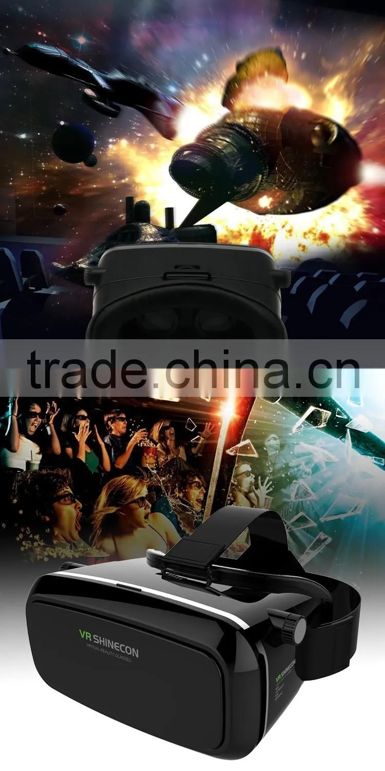 Factory New VR BOX 3d Glasses Mobile Phone Virtual Reality Fit 4.7 to 6.0 inch mobile phone 3 d Glasses Print Logo vr Headset