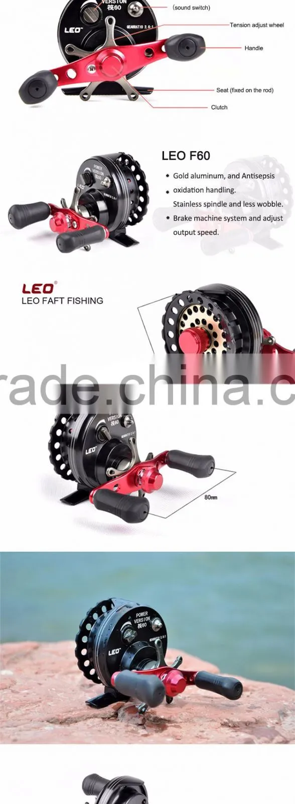 2016 newest Raft fishing reel Fly reel F60