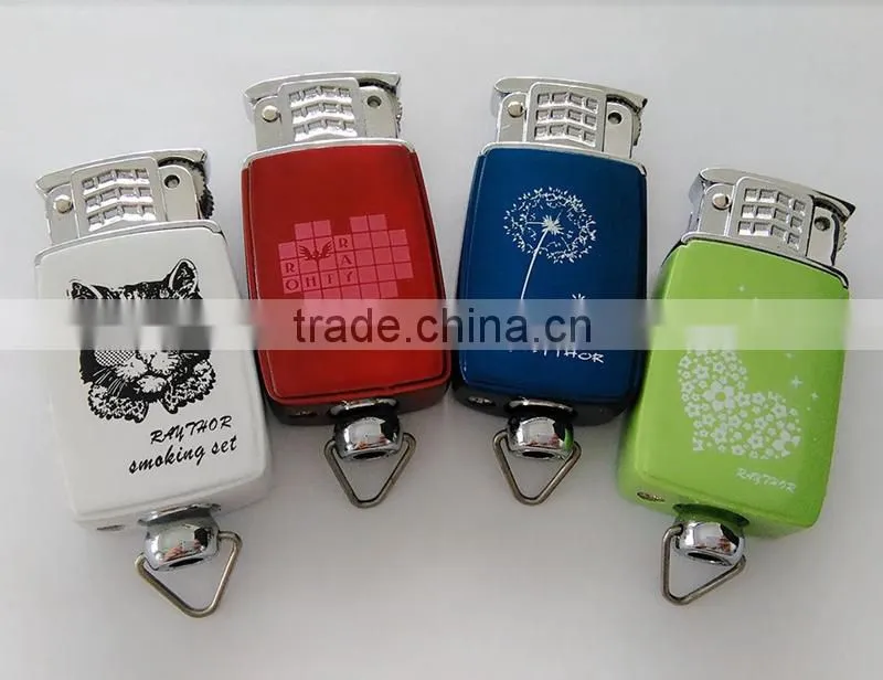 Refillable metal usb cigarette lighter with various photos