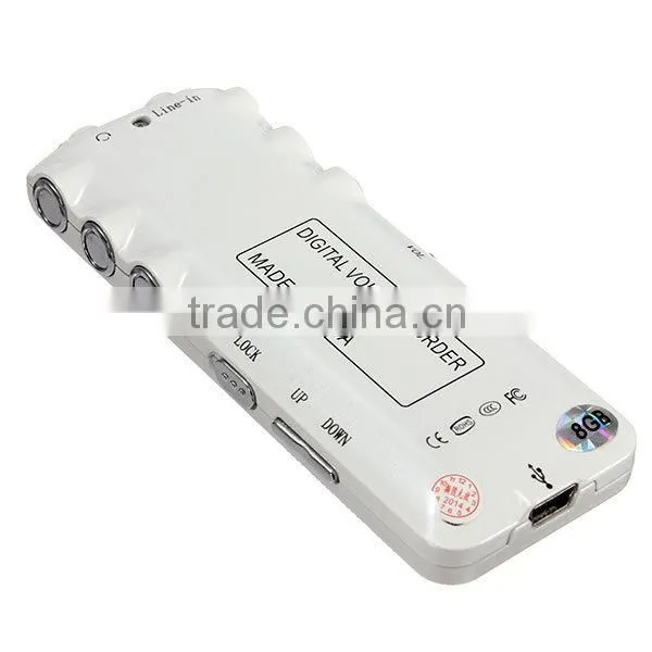 8G Mini hd digital voice recorder long distance noise cancelling audio recorder dictaphone with MP3 music player