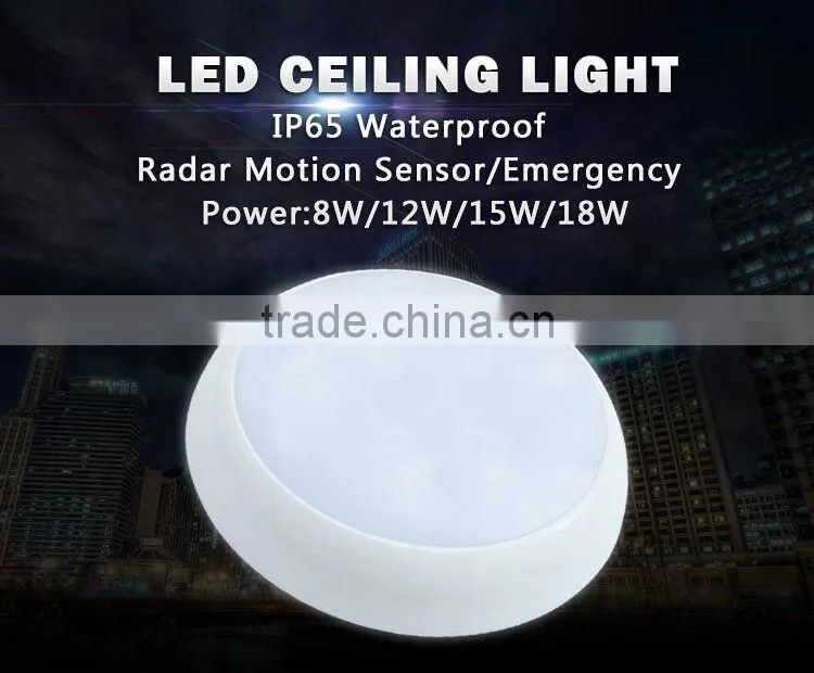 Hottest selling!! CE/Rohs approved LED pir motion sensor ceiling light
