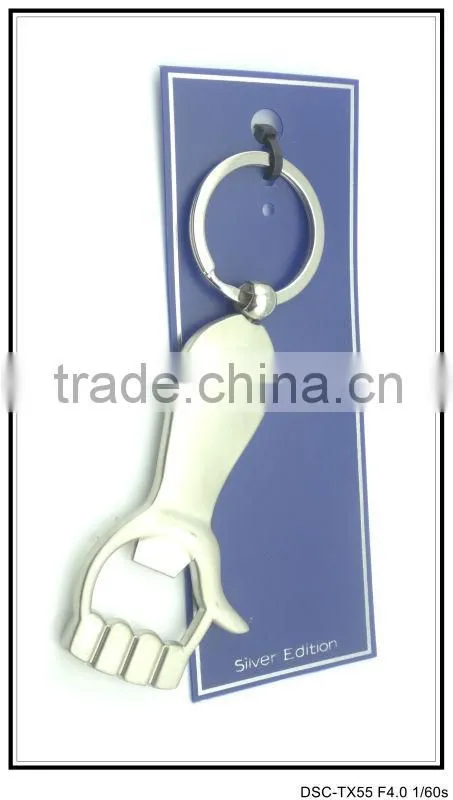 Promotional metal beer bottle opener keyring keychain