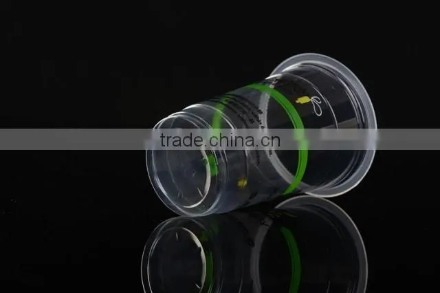 8oz 250ml PET disposable plastic cup with lid for smoothie milkshake
