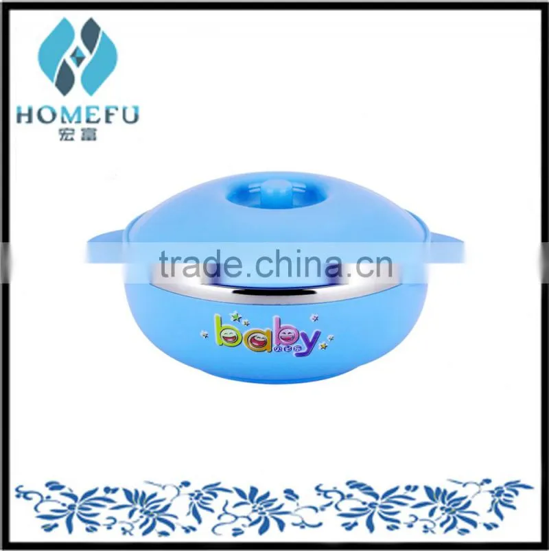 chinese double layer stainless steel rice bowl with lid for children
