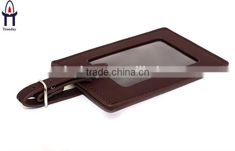 High quality leather PU luggage tag, travel baggage tag
