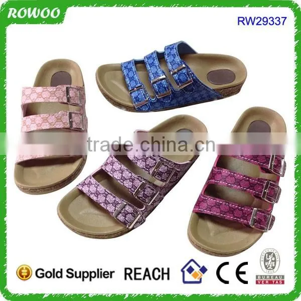 high quality unisex wood slipper breathable and comfortable cork sandal