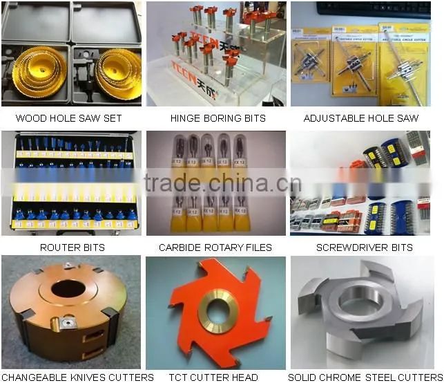 High Quality Micro-Grain Tungsten Carbid tipped TCT Router Bit Sets For Woodworking