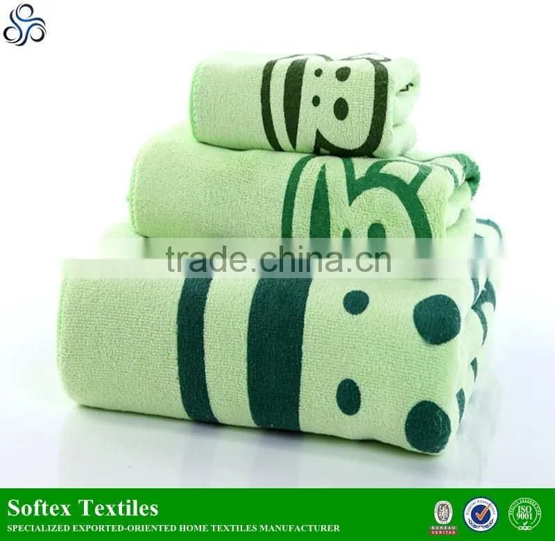 china manufacturer Lovely cartoon design 27*54 inch microfiber towel bath