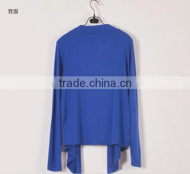 European style modal female long-sleeved cardigan jacket air conditioning shirt thin coat solid color women cardigan