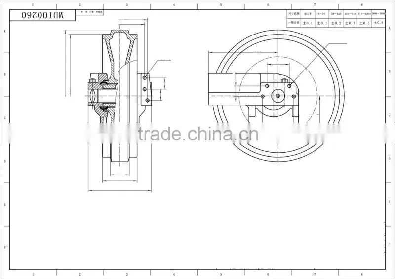 D6M bulldoer undercarriage parts idler assy