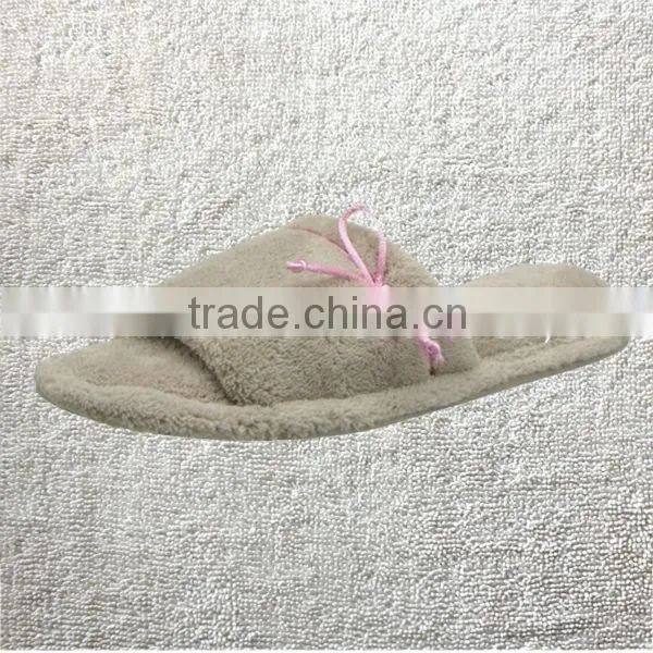 Womens New Comfy Terry Open Toe, Slide Scuff House Slipper