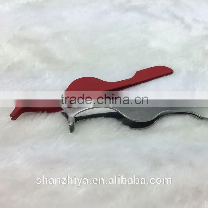 Stainless Steel Cosmetic Slanted Eyebrow and Eyelash Extension Tweezer