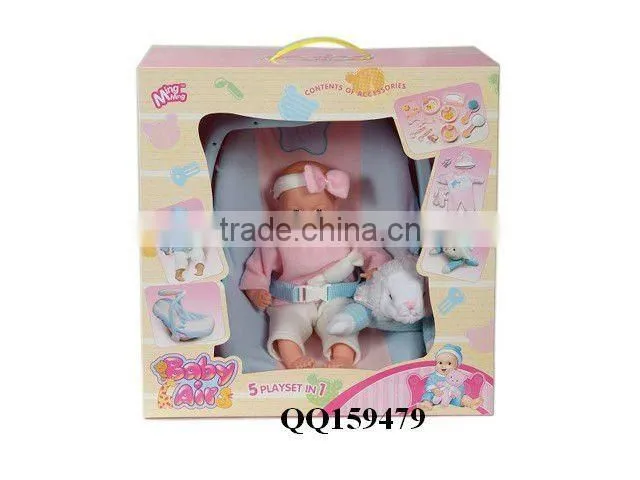8 inch plastic baby doll 3 models cloth