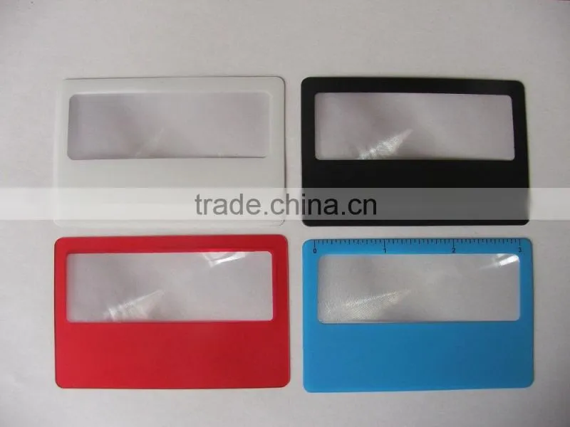 85x55mm cheap magnifier card with blackgound color