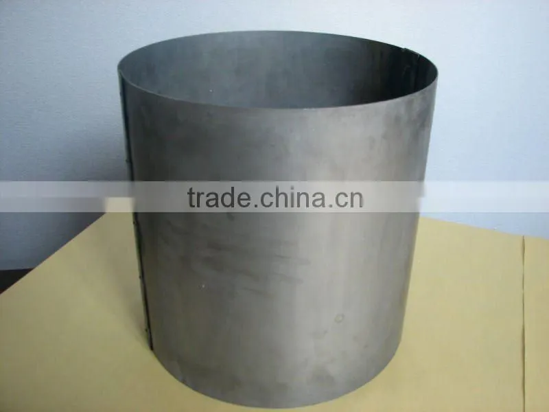 Tungsten screen for melting jeweler crytal material