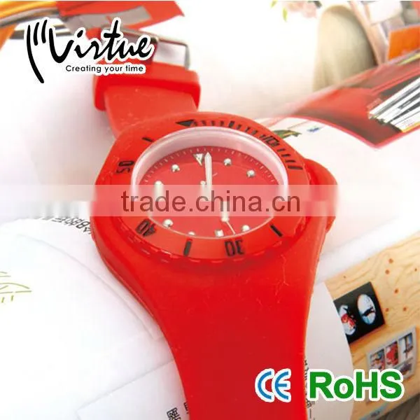 Cheap girls red silicone watch