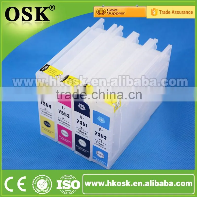 Inkjet cartridge T7551-T7554 compatible cartridge for Epson
