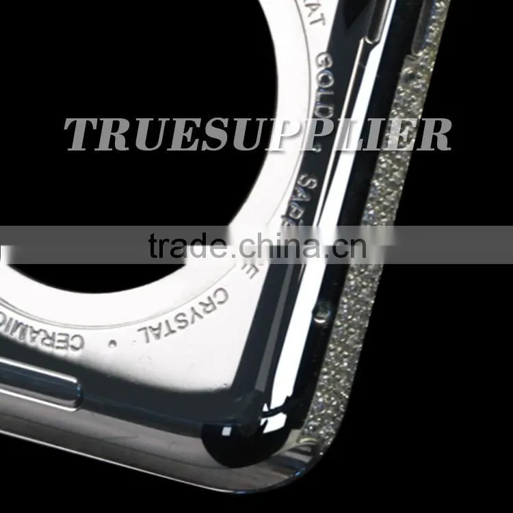 Stainless steel waterproof platinum cystal housing for apple watch