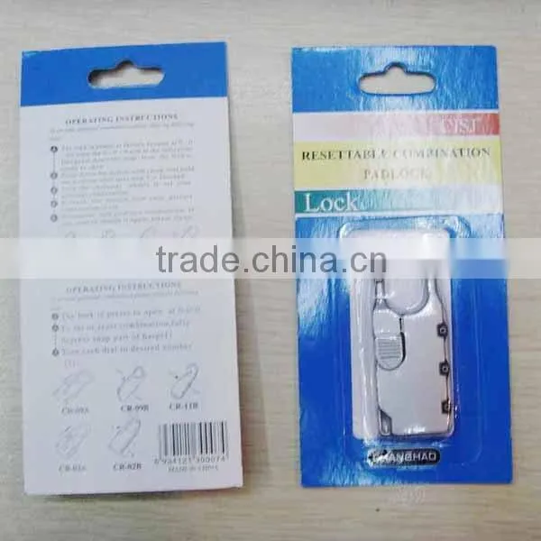 Factory Direct Charm Design Best Price 2015 New Products Combination Locks For Travel