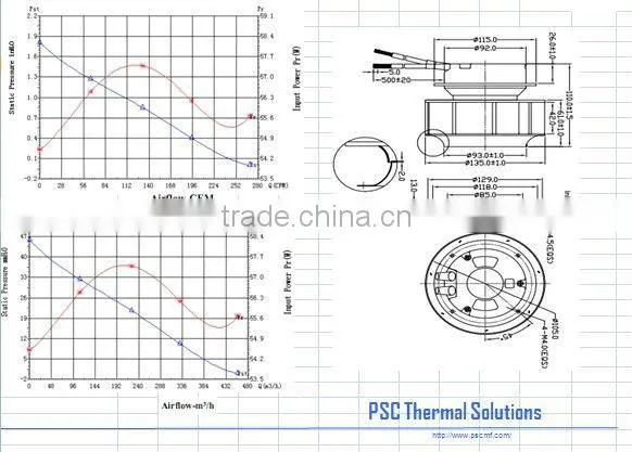 Ventilation System: PSC Centrifugal Fan EC 133 x91mm