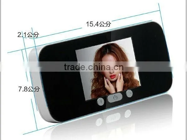 2013 Hot Sale Video Peephole Door Camera/ Door Peep Hole Viewer With Bell,Visual,Nightvision,Automatic Detection,Leaving Message