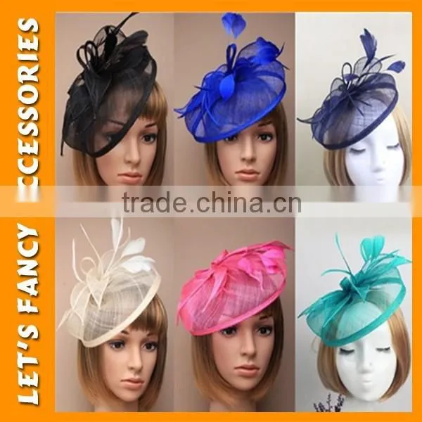 PGHD0329 Feather hair clip mini top hat hair accessories bridal flower hair clip