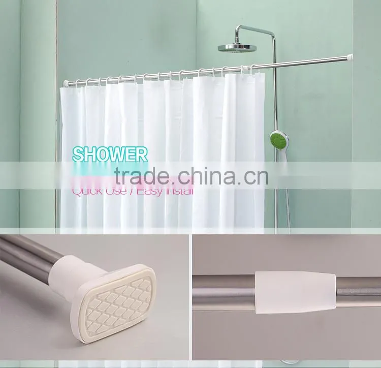 Straight adjustable shower curtain rod,factory supplies portable shower curtain rod,stainless steel adjustable shower rod