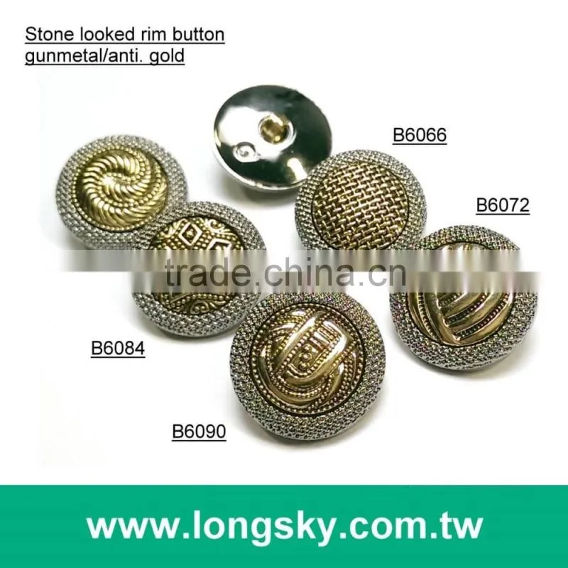 (#B6065/15mm, 21mm) 2 pieces combination button for winter fashion garments