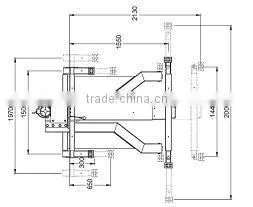 settled single post hydraulic lift