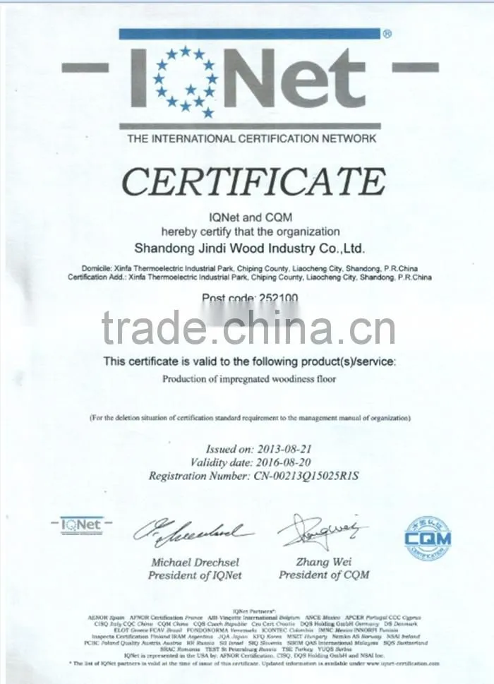 hot sale ac4 7-12mm cherry clor laminate flooring made in china