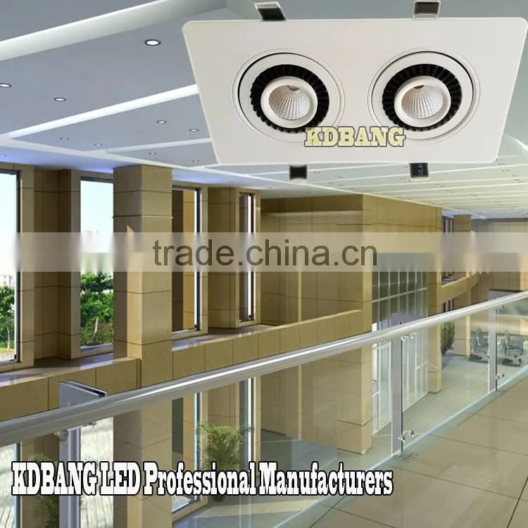 Hiqh quality led 7w square double cob downlight rotate