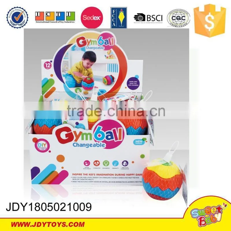 DIY educational toys for kids gym ball sport toys changeable ball