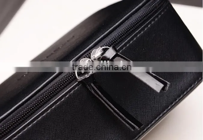 PU leather black cosmetic cases