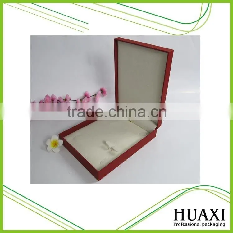 Luxury Set Red Leather Custom Logo Printed Jewelry Boxes Gift Boxes