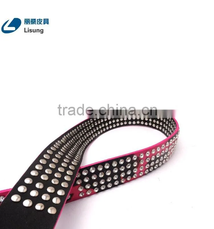 Cheap Rhinestone Strass Studded Fake Leather Cowgirl Belt