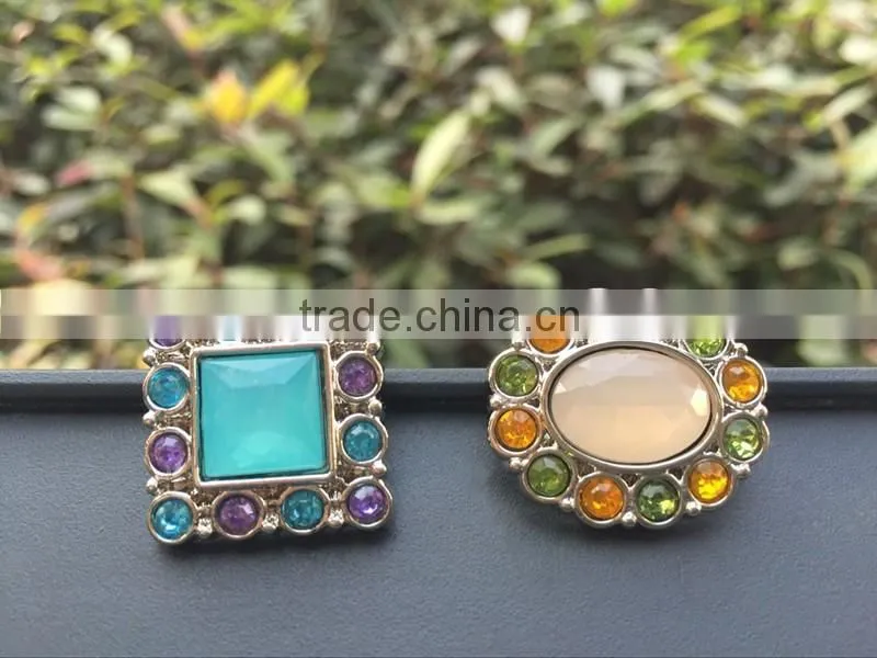 New effect rhinestone acrylic plastic colorful button sewing with shank bulk cheap high quality button flower center