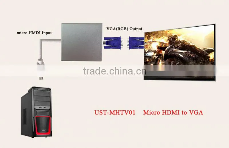Micro HD to VGA Cable HD to VGA Adapter Male To Female 1080p HD to VGA Converter