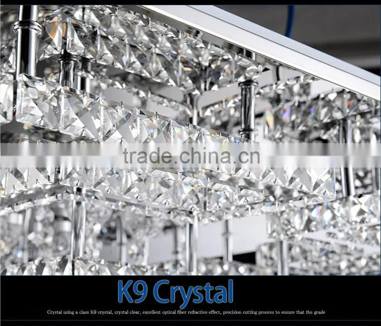 Top Quality K9 Crystal Ceiling Light 128W Amber Luxury Crystal Lamp