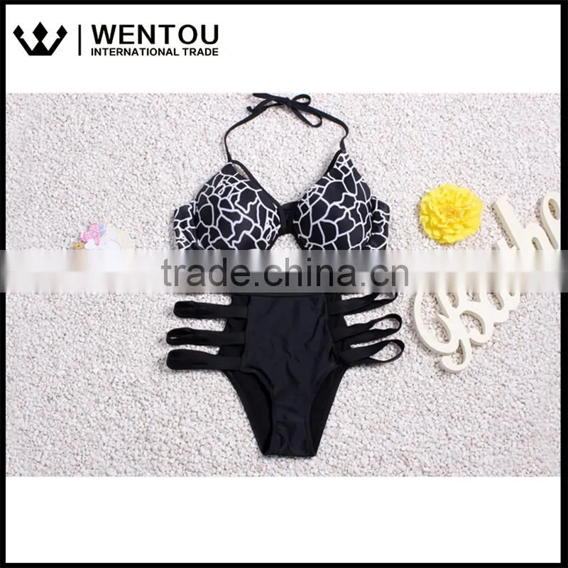 Wholesale Women Sexy Stripe Spa Bikini Swimsuit