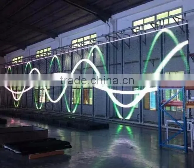 P25 Aluminum Outdoor Transparent LED Screen Curtain LED Advertising Display