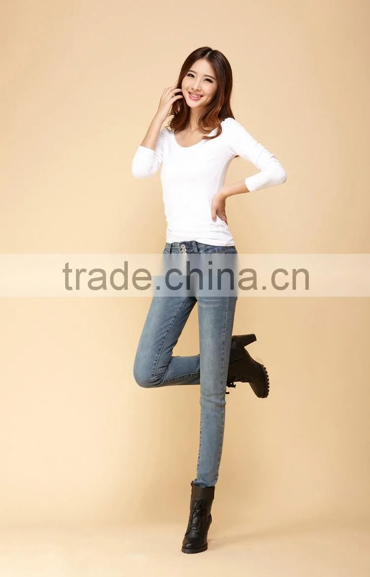 Hot-selling elegant autumn high quality women denim pants