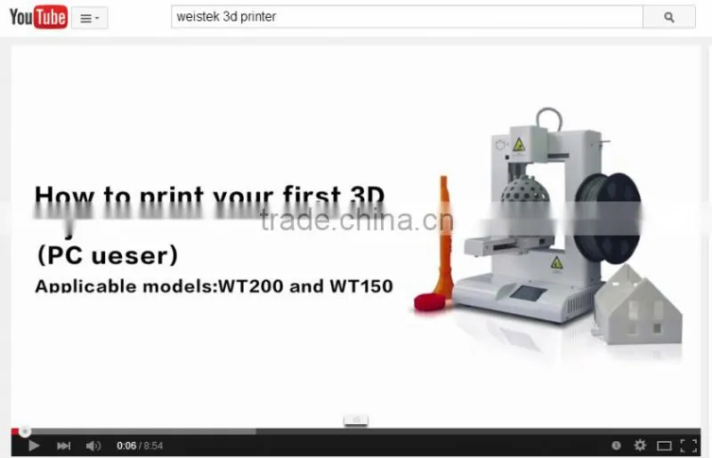 2015 good repution and high accuracy desktop 3d printer and 3d printer china with touch screen