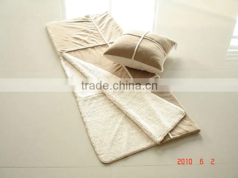 Micro fleece throw with soft ribbon