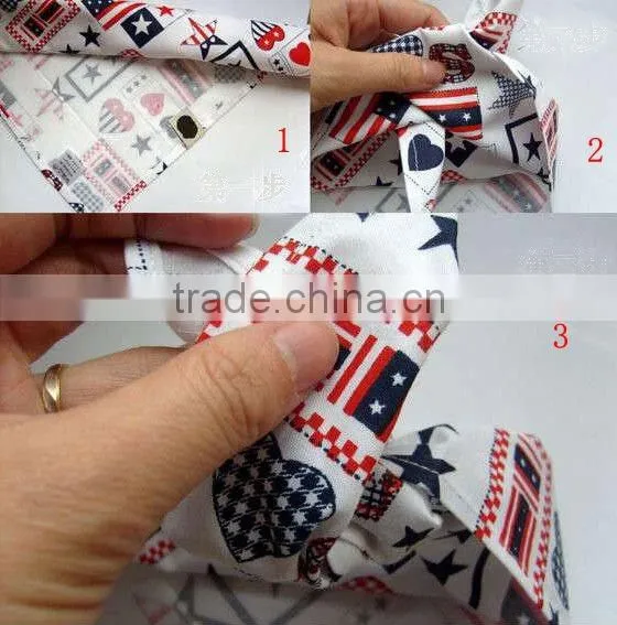 Hot printed cotton triangle bandana