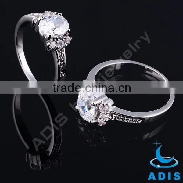 Fashion Jewelry Big White Zircon Engagement Ring Ladies' Finger Ring