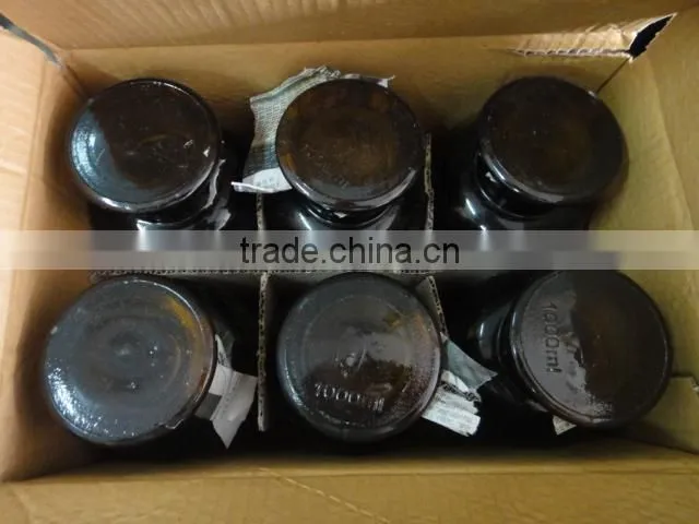 Amber narrow mouth glass reagent bottle for laboratory
