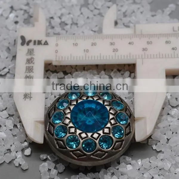 Plastic Large Craft Buttons with ABS rhinestone material