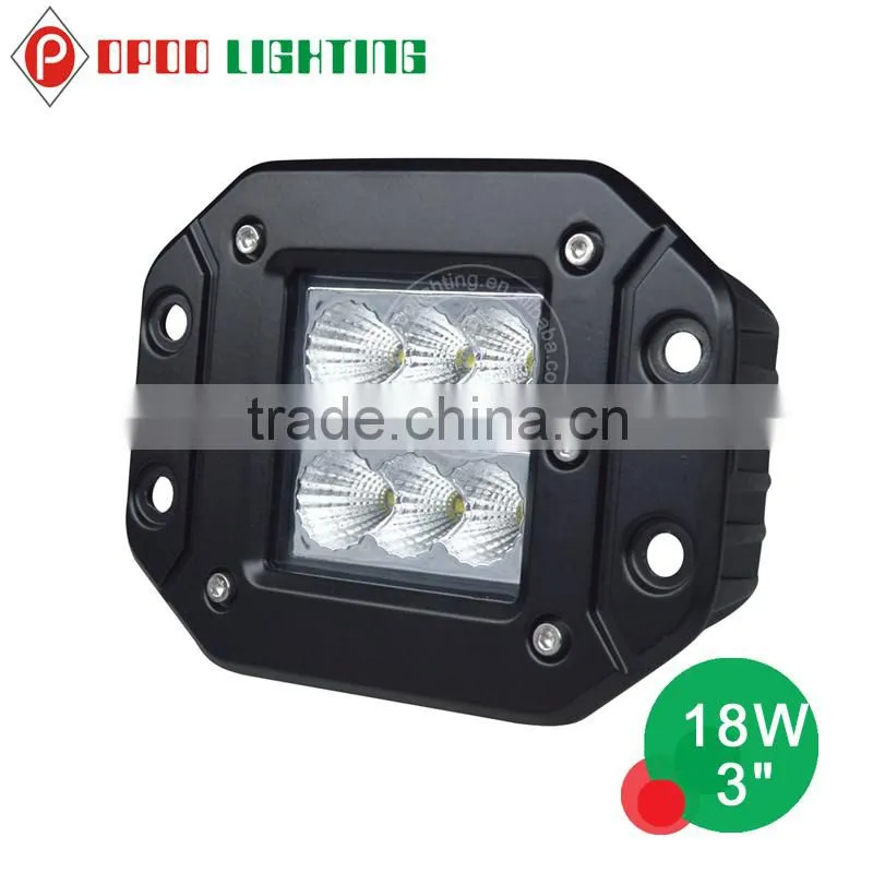 Hot 3 inch 18w cube led work light for car accessories