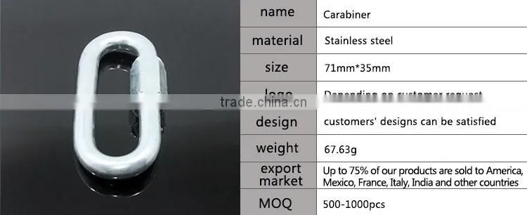 high quality hardware assorted D ring aluminum carabiner bulk